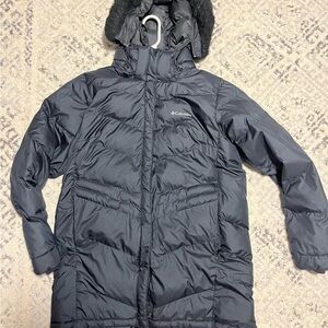 Columbia Charcoal Hooded Puffer Jacket